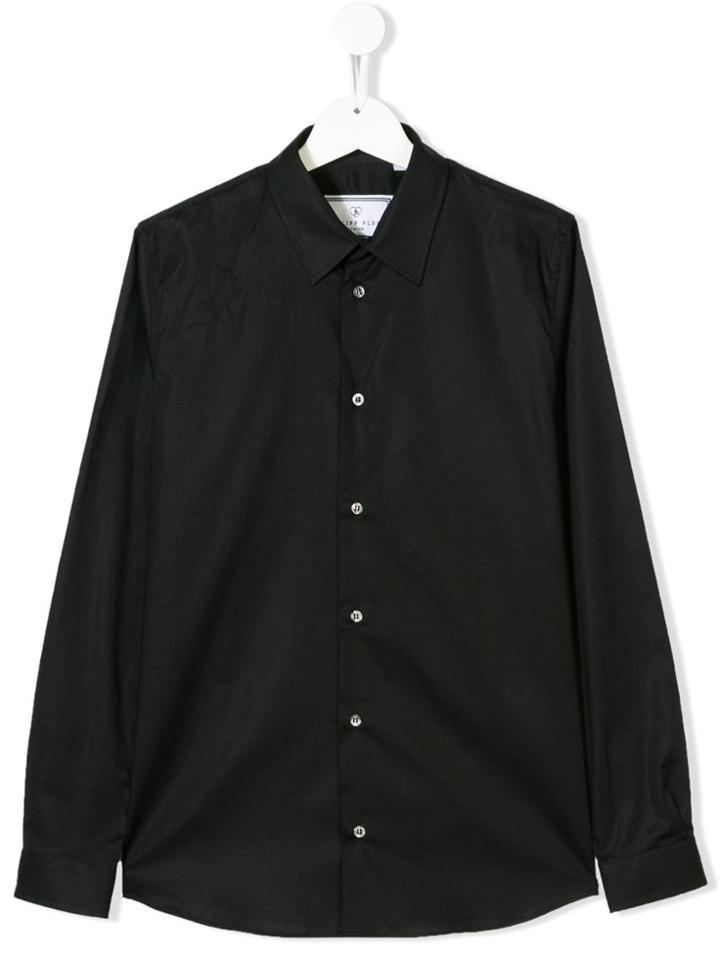 Philipp Plein Junior Long-sleeve Fitted Shirt - Black