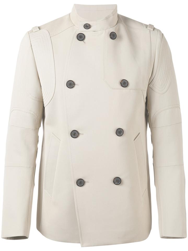 Wooyoungmi - Double Breasted Coat - Men - Cotton/polyester/viscose/wool - 50, Nude/neutrals, Cotton/polyester/viscose/wool