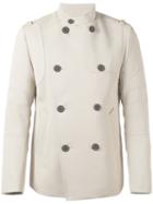 Wooyoungmi - Double Breasted Coat - Men - Cotton/polyester/viscose/wool - 50, Nude/neutrals, Cotton/polyester/viscose/wool