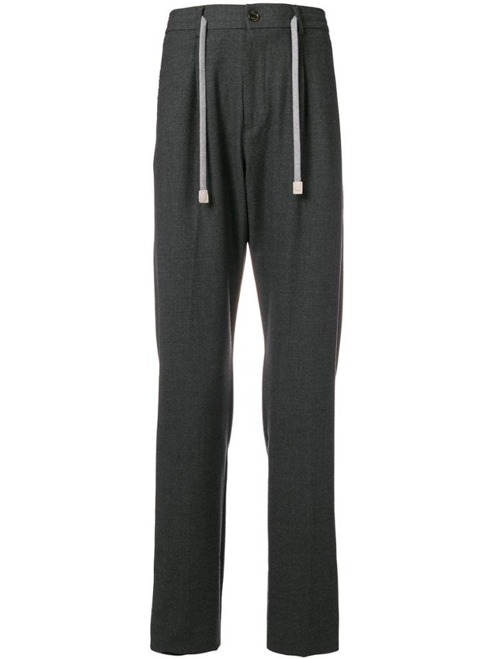 Eleventy Drawstring Tapered Trousers - Grey