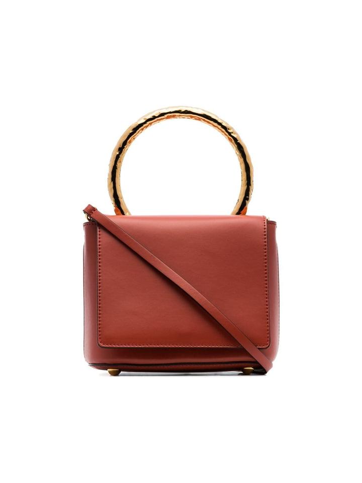 Marni Orange Pannier Leather Box Bag