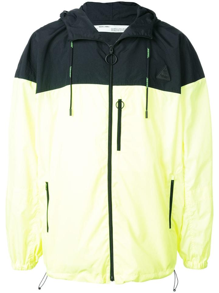 Off-white Oversized Windbreaker Jacket - Yellow