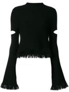 Zoe Jordan Cut-out Fringe Jumper - Black