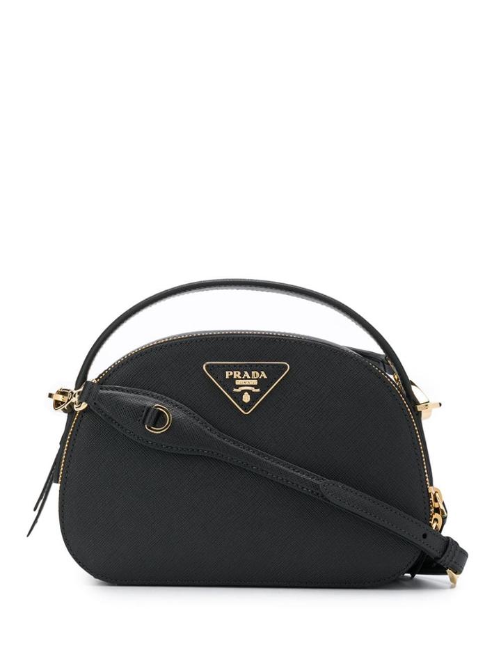 Prada Odette Saffiano Shoulder Bag - Black