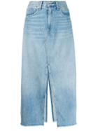 Rag & Bone Front Slit Skirt - Blue