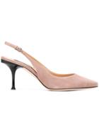 Sergio Rossi Pointed Sling-back Pumps - Neutrals
