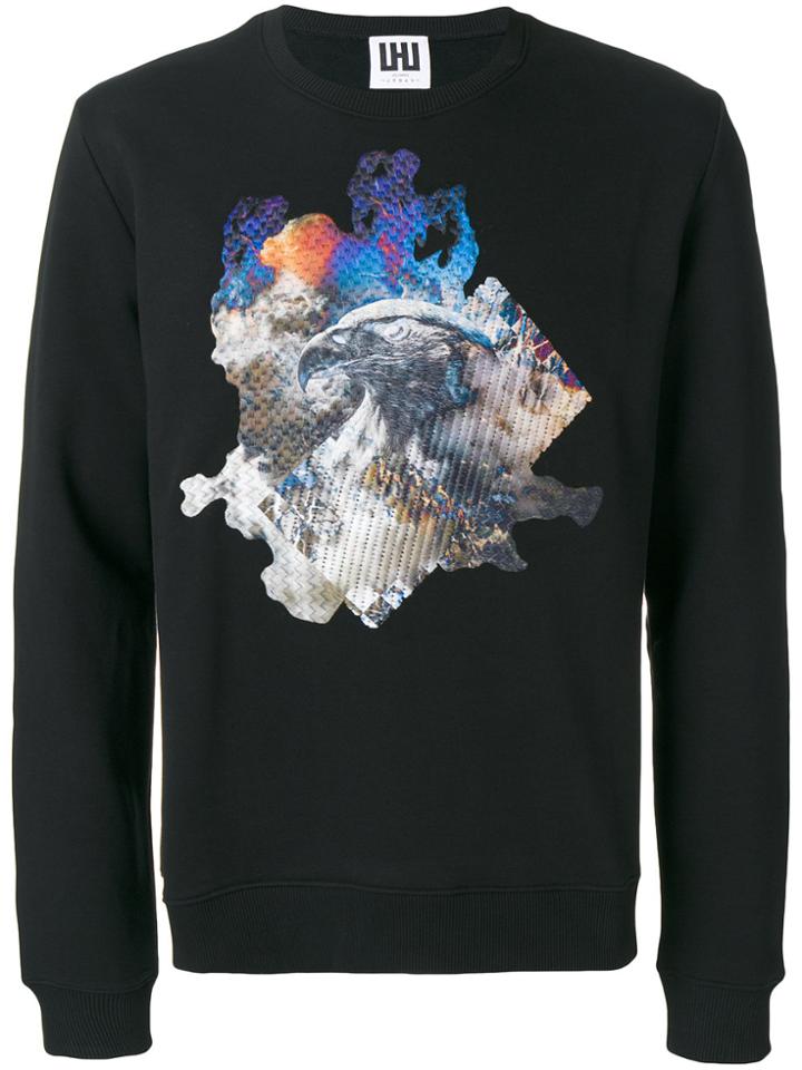 Les Hommes Urban Printed Sweatshirt - Black