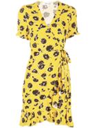 Dvf Diane Von Furstenberg Floral Print Short Dress - Yellow