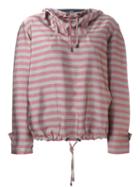 Jil Sander Navy - Striped Hoodie - Women - Polyamide/acetate/cupro - 38, Nude/neutrals, Polyamide/acetate/cupro