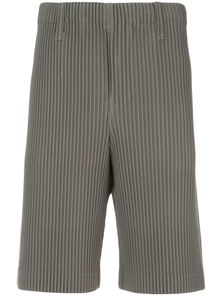 Homme Plissé Issey Miyake Pleated Shorts - Grey