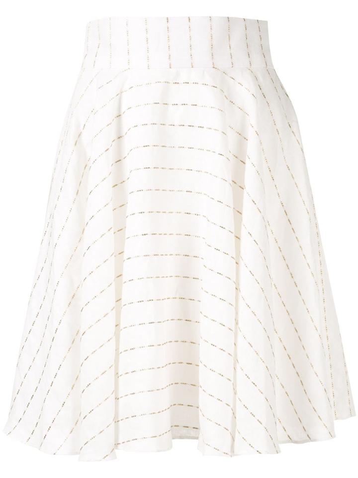 Bambah Striped Oriental Skirt - White