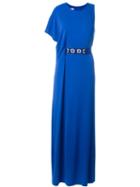 P.a.r.o.s.h. Long Belted Dress, Women's, Size: Small, Blue, Spandex/elastane/viscose
