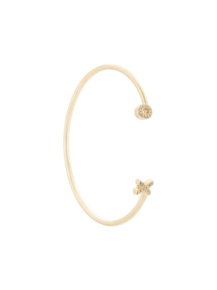 Dana Rebecca 14kt Yellow Gold Custom Initial Diamond Cuff