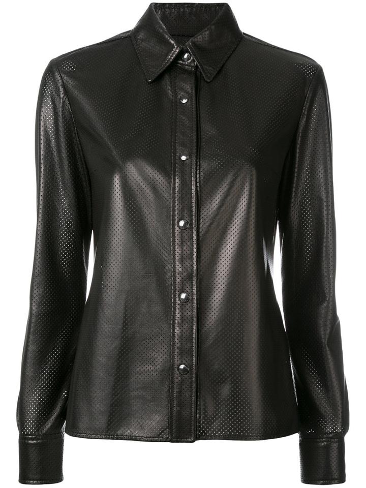 Tom Ford - Shirt Jacket - Women - Lamb Skin - 40, Women's, Black, Lamb Skin