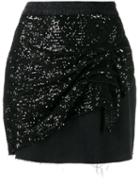 Pinko Sequinned Mini Skirt - Black