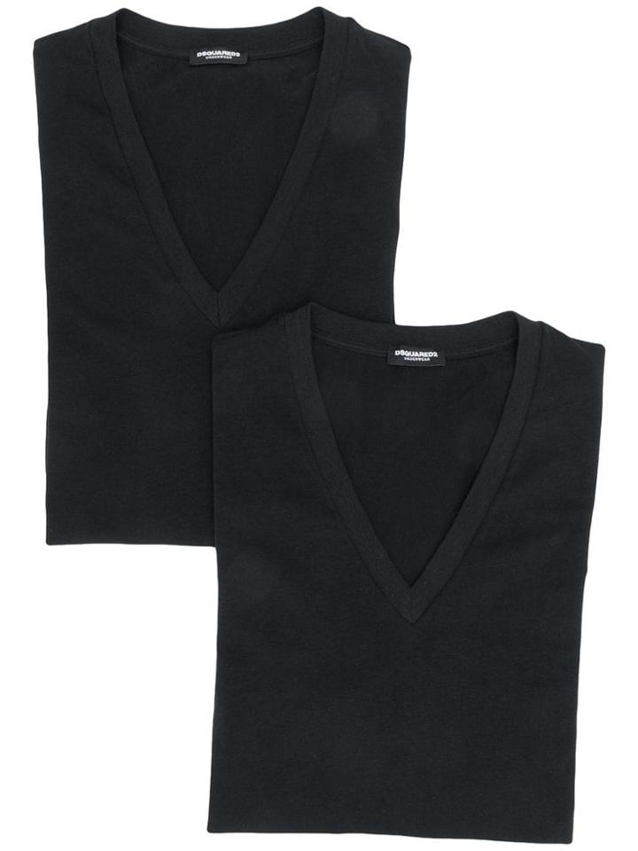 Dsquared2 Two Pack V-neck T-shirts - Black
