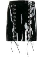 Manokhi Lace-up Detail Mini Skirt - Black