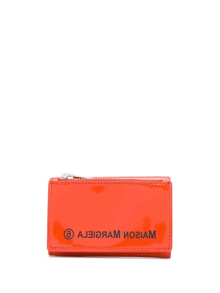Mm6 Maison Margiela Reverse Logo Wallet - Orange