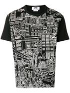 Junya Watanabe Man City Print T-shirt - Black