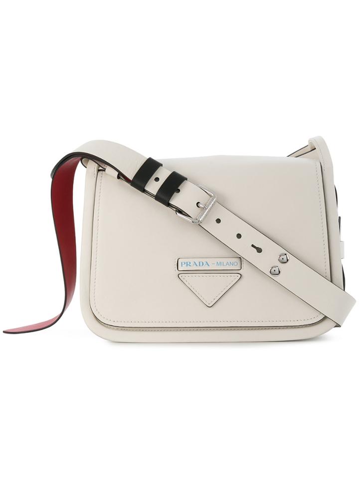 Prada Flap Shoulder Bag - White