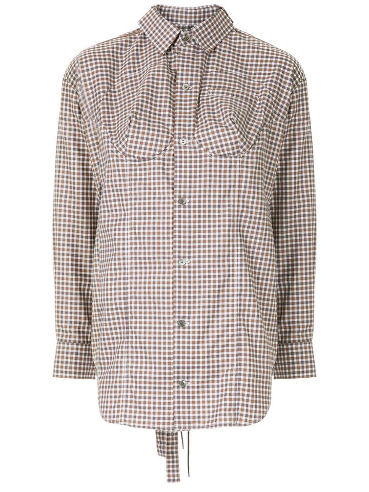 Facetasm Checked Shirt - Brown