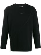 A-cold-wall* Long Sleeve Mesh Logo Sweater - Black