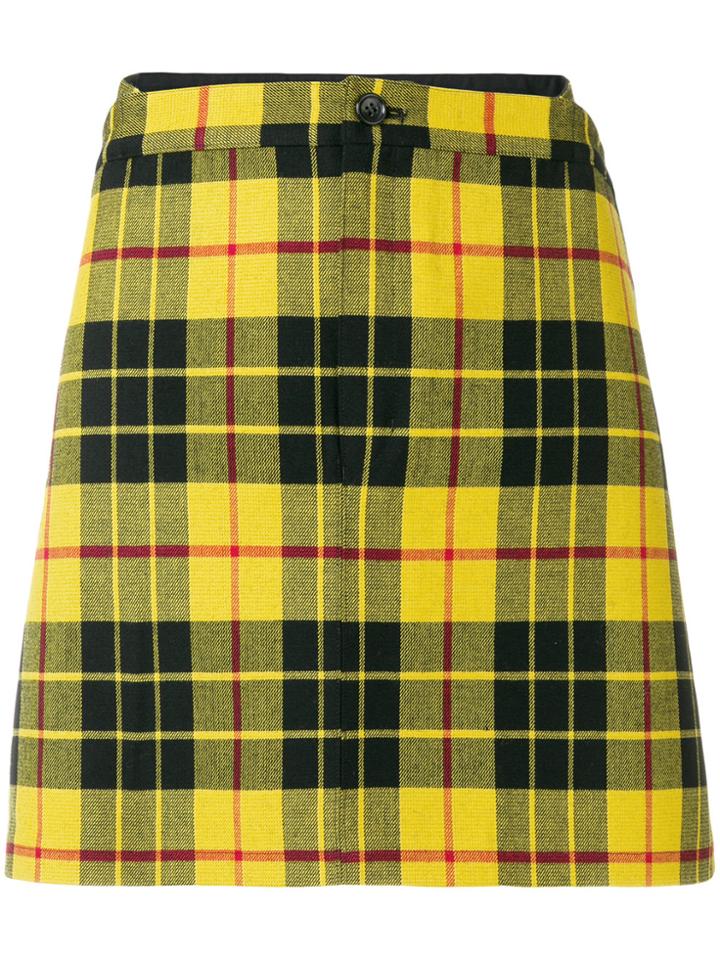 Junya Watanabe Comme Des Garçons Tartan Mini Skirt - Yellow & Orange