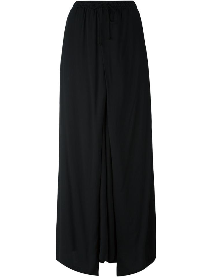 Yohji Yamamoto - Pleated Palazzo Trousers - Women - Rayon - 3, Women's, Black, Rayon