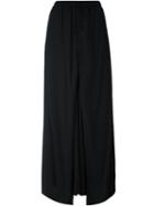 Yohji Yamamoto - Pleated Palazzo Trousers - Women - Rayon - 3, Women's, Black, Rayon