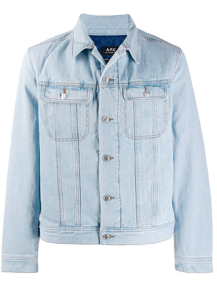 A.p.c. Padded Denim Jacket - Blue