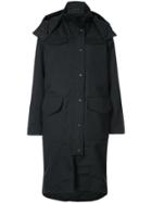 Canada Goose Buttoned Hooded Jacket - Black
