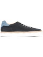 Hogan Rebel Raffia Detail Lace-up Sneakers - Black