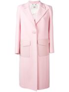 Fendi Boxy Single-breasted Coat - Pink