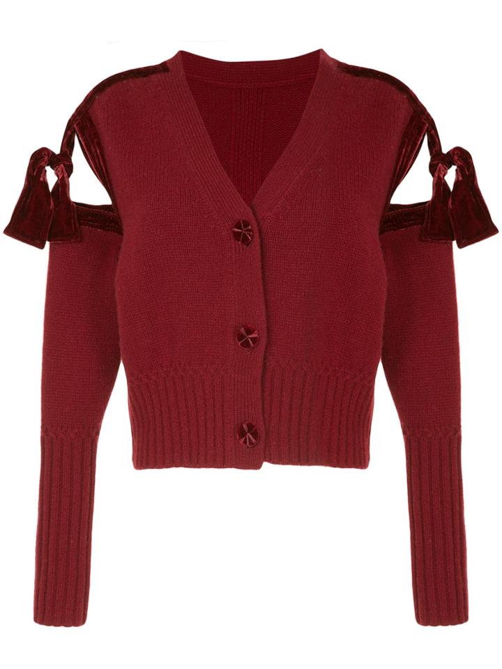 Onefifteen V-neck Cardigan - Red