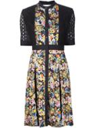 Mary Katrantzou 'caule' Broderie Anglaise Dress, Women's, Size: 16, Black, Cotton