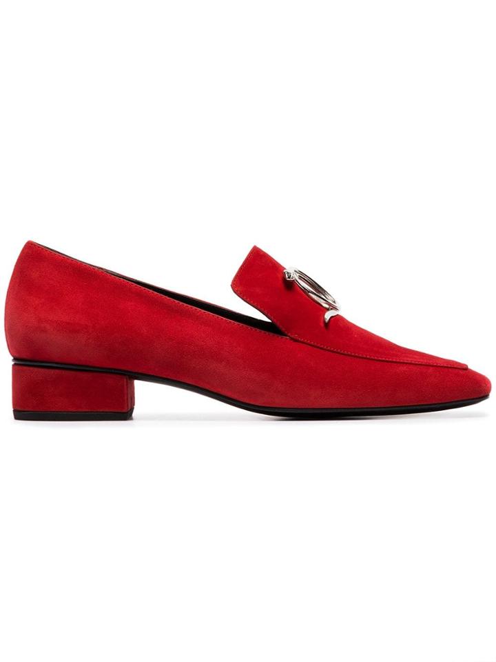 Dorateymur Red Han 23 Snake Brooch Suede Loafers