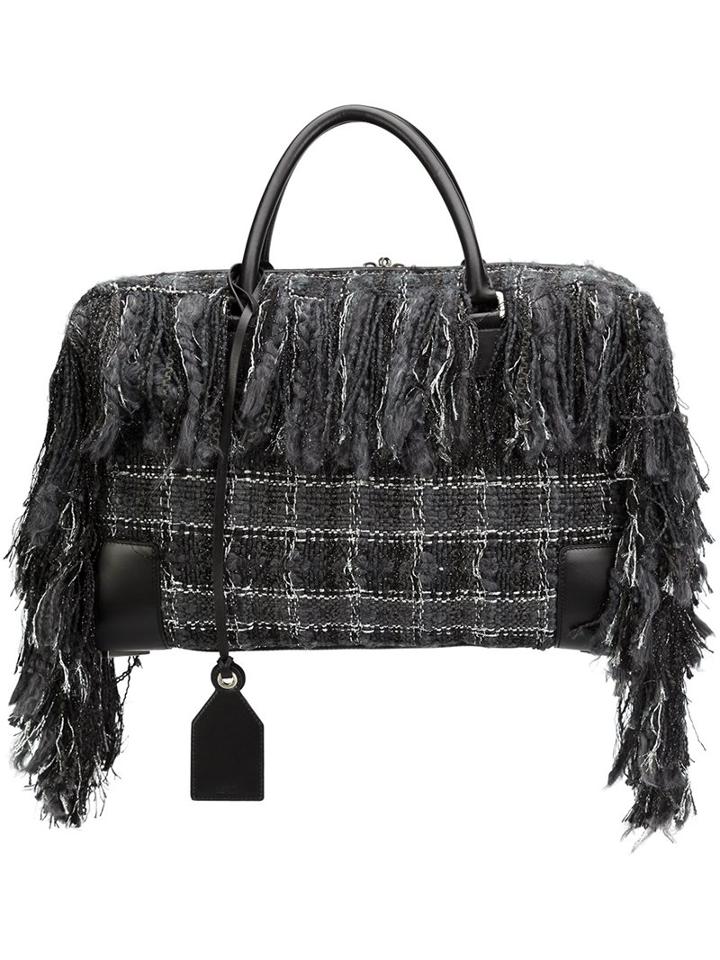 Loewe Fringed Bouclé Tote