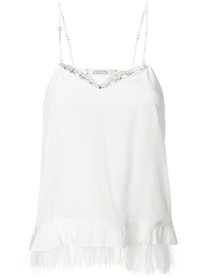 Dorothee Schumacher Embellished Hem Cami Top - White