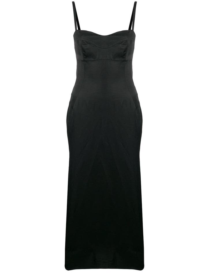 Jil Sander Flared Long Dress - Black
