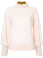 Cityshop Double Roll-neck Jumper - Pink & Purple