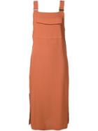 Nomia Front Pocket Dress, Women's, Size: 8, Yellow/orange, Viscose/spandex/elastane