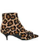 No21 Leopard Patterned Booties - Brown