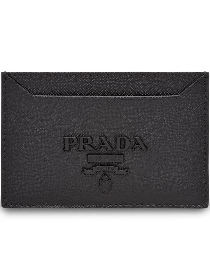 Prada Saffiano Credit Cardholder - Black