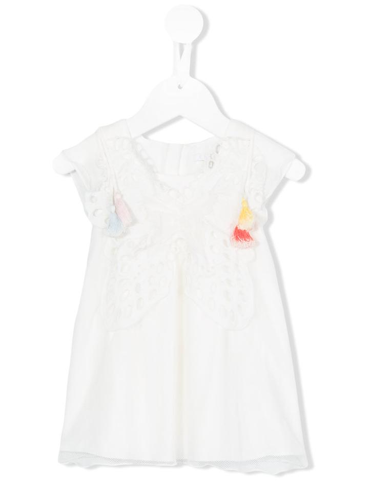 Chloé Kids - Lace And Tulle Dress - Kids - Cotton - 36 Mth, White
