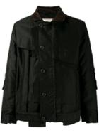Miharayasuhiro Patchwork Field Jacket, Men's, Size: 48, Black, Cotton/polyester