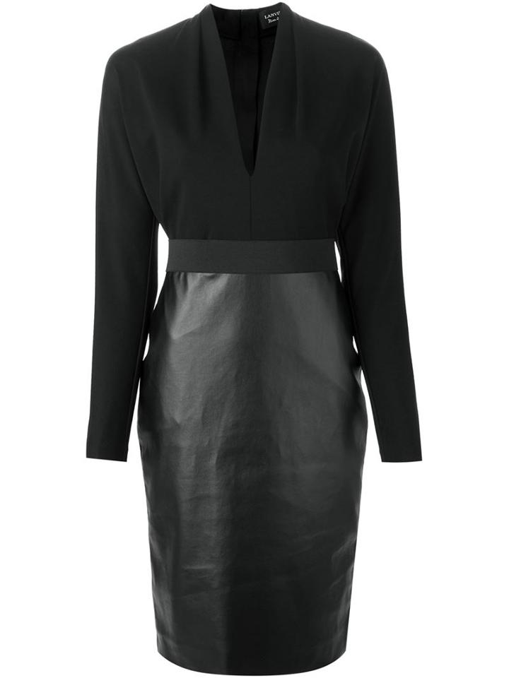 Lanvin Fitted V-neck Dress