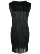 Pleats Please By Issey Miyake Sleeveless Pleated Dress - Black
