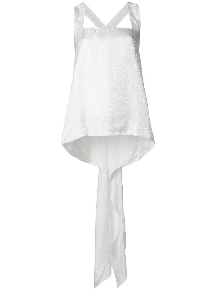 Givenchy Lace Print Draped Tank Top - White