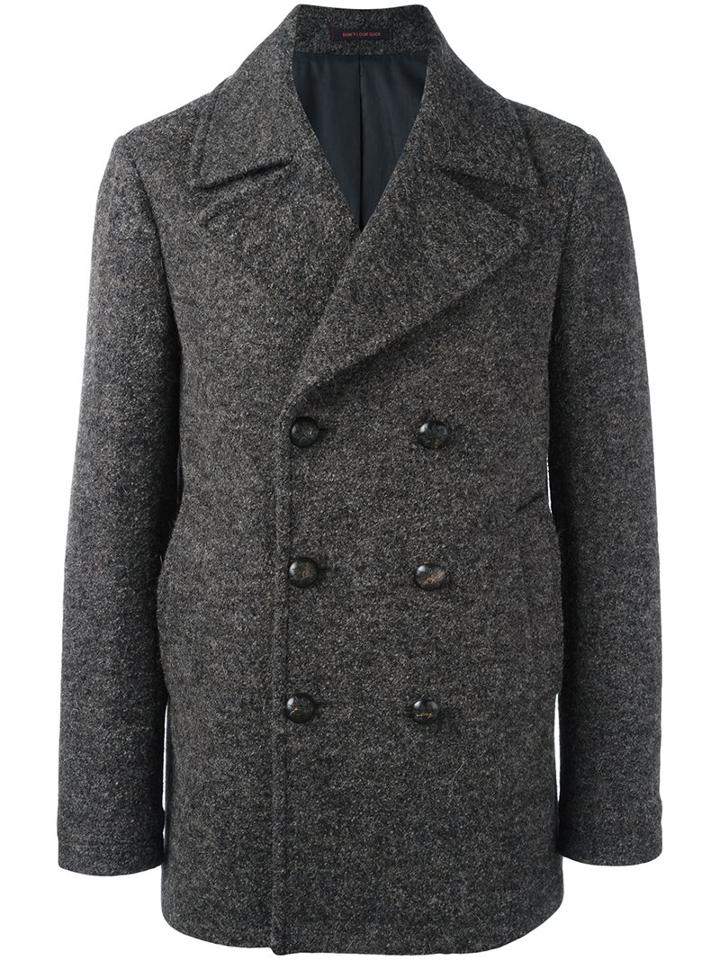 The Gigi Double Breasted Coat, Men's, Size: 48, Grey, Virgin Wool/alpaca/cotton/acetate