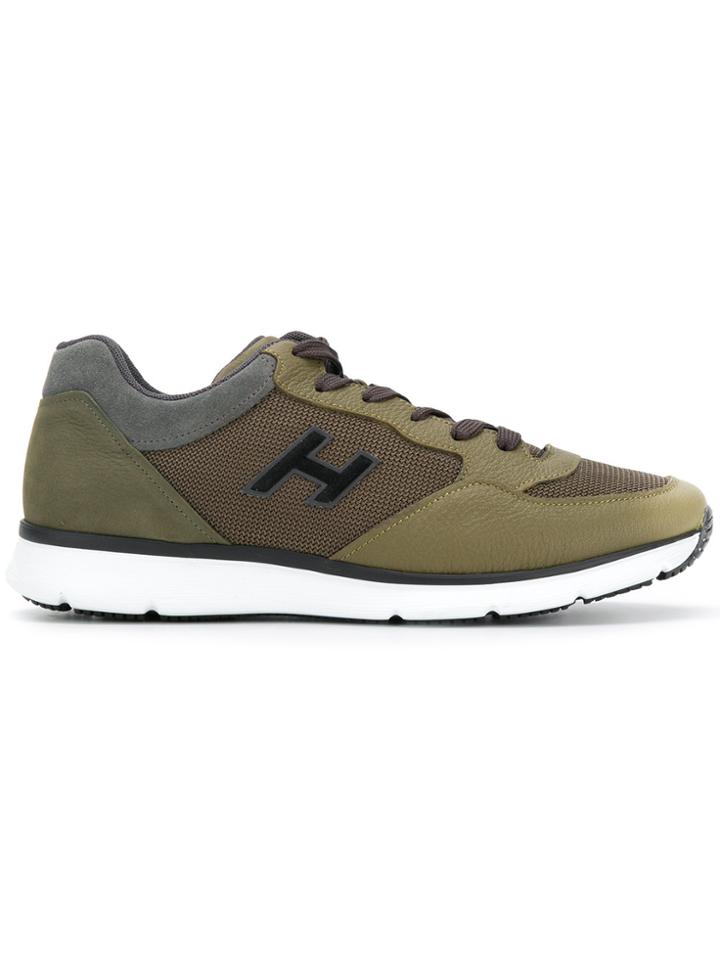 Hogan Panelled Sneakers - Green